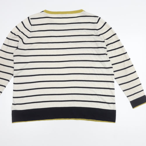 Monsoon Women's Ivory XL Striped Pullover Jumper