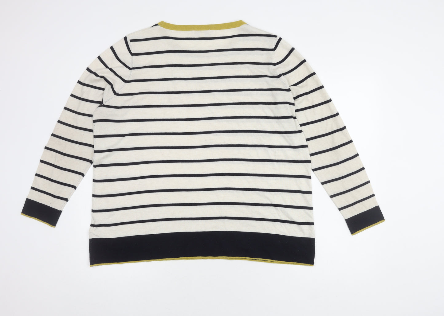 Monsoon Women's Ivory XL Striped Pullover Jumper