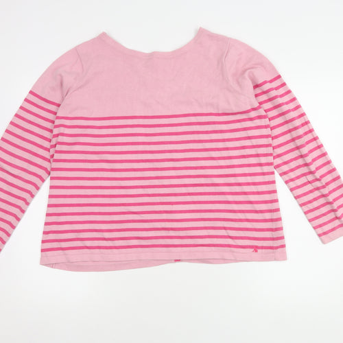 Joules Women's Pink Striped Cardigan Size 14