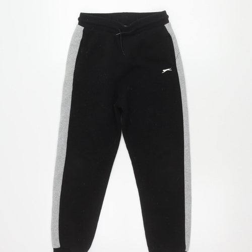 Slazenger Boys Black Joggers 11-12 Years Colourblock