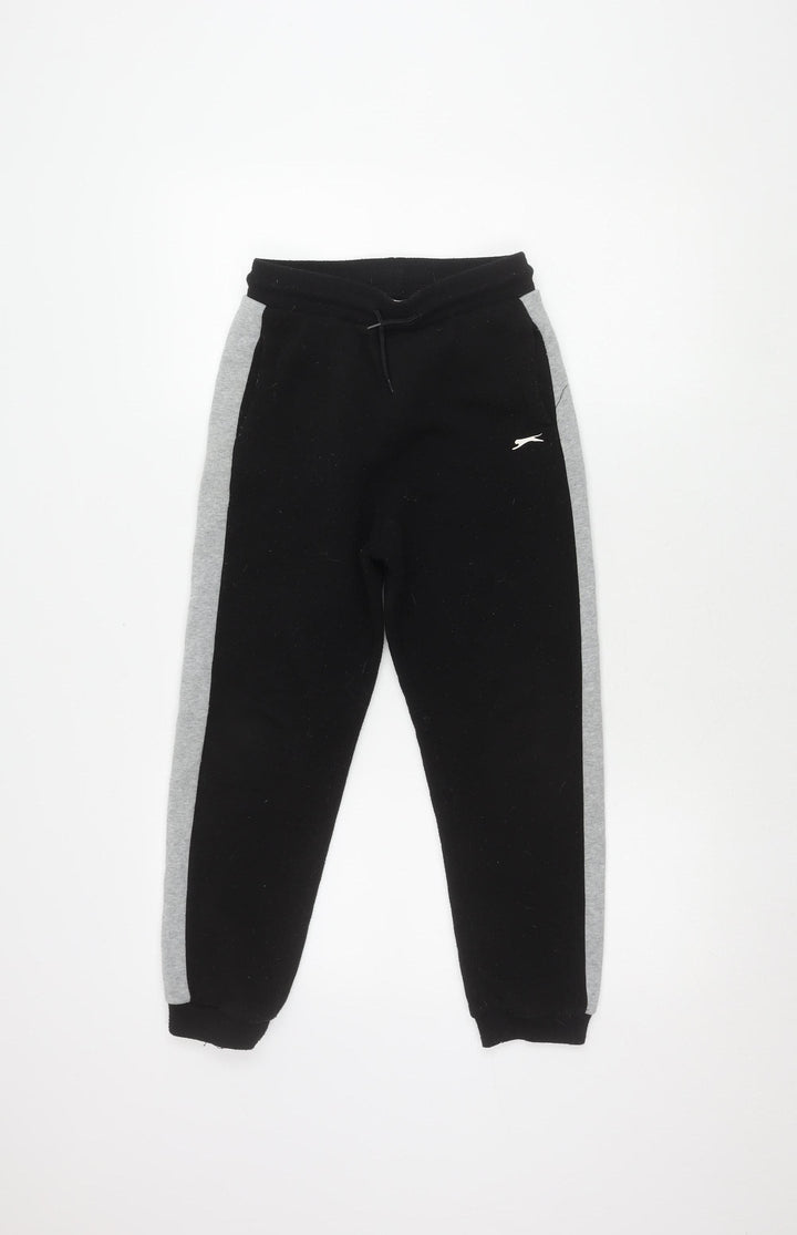 Slazenger Boys Black Joggers 11-12 Years Colourblock