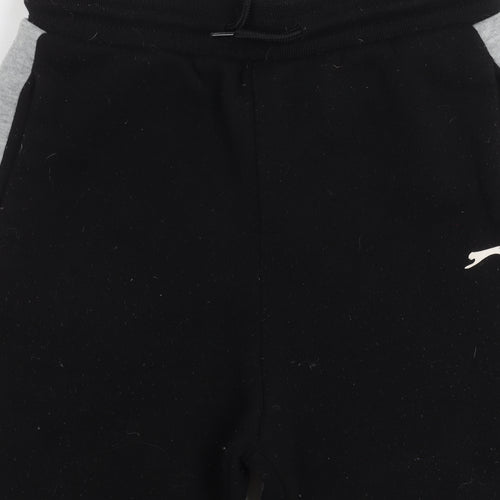 Slazenger Boys Black Joggers 11-12 Years Colourblock