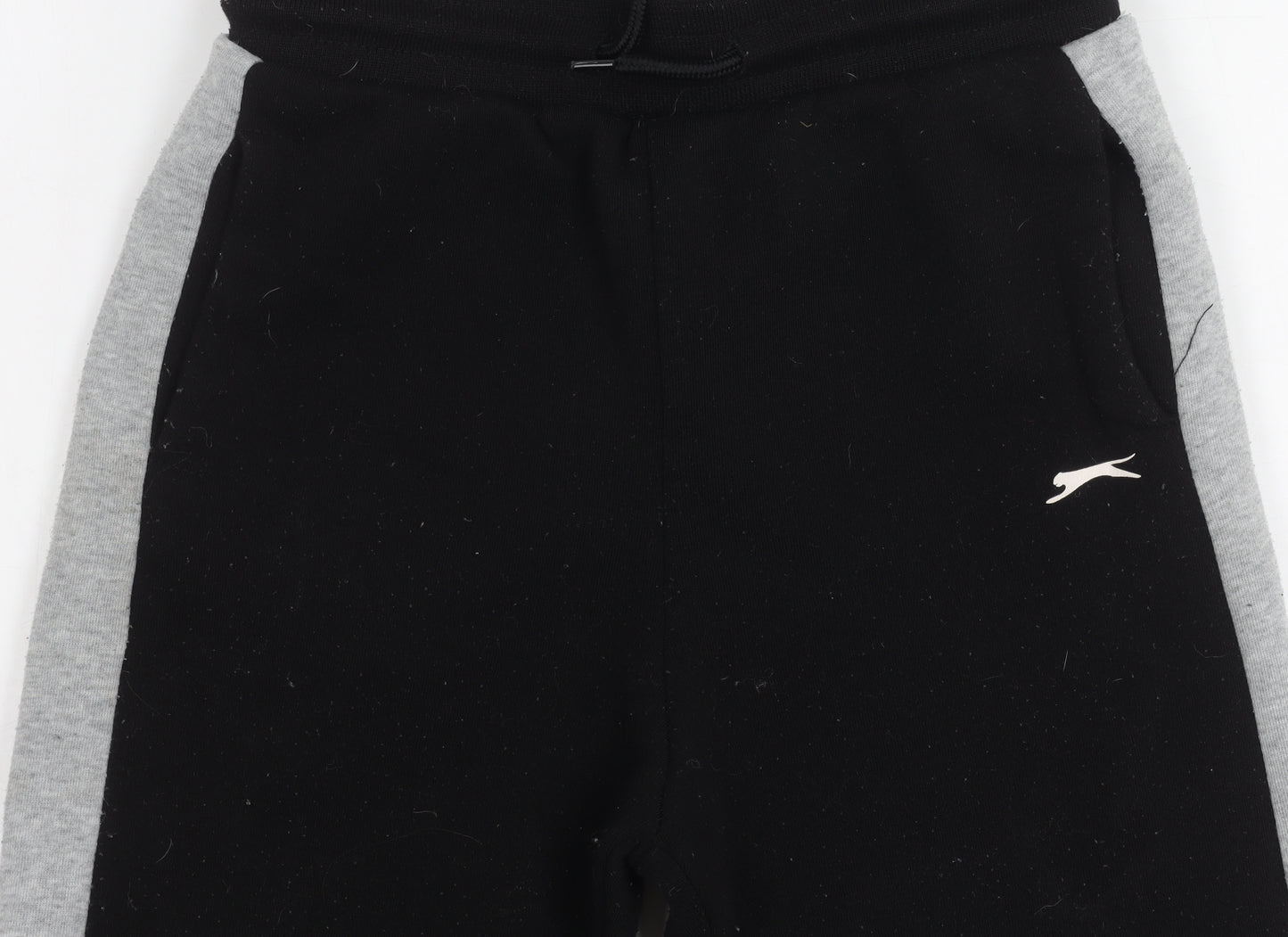 Slazenger Boys Black Joggers 11-12 Years Colourblock