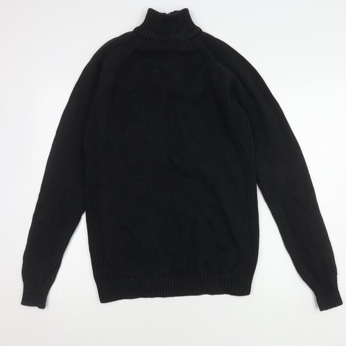 Kangol Men's Black High Neck Full Zip Jumper M
