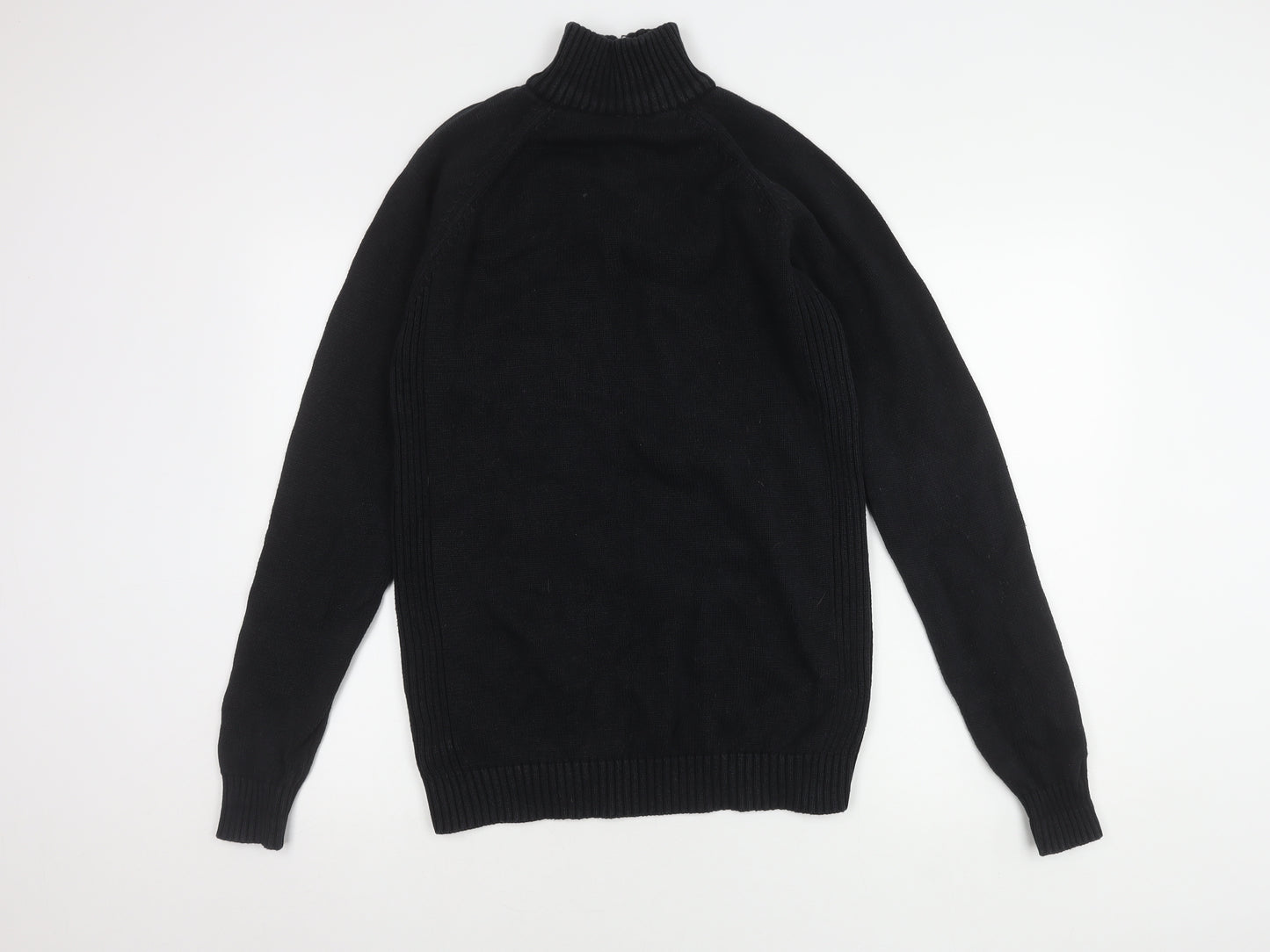 Kangol Men's Black High Neck Full Zip Jumper M