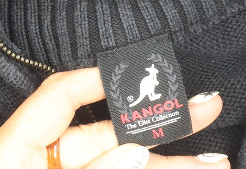 Kangol Men's Black High Neck Full Zip Jumper M