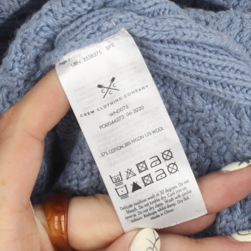 Crew Clothing Women's Blue/Grey Roll Neck Jumper Size 10