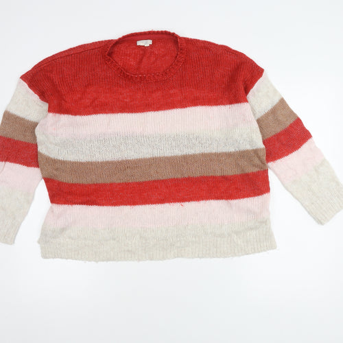 Fat Face Women's Multicoloured Striped Pullover Jumper