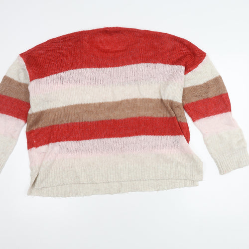 Fat Face Women's Multicoloured Striped Pullover Jumper