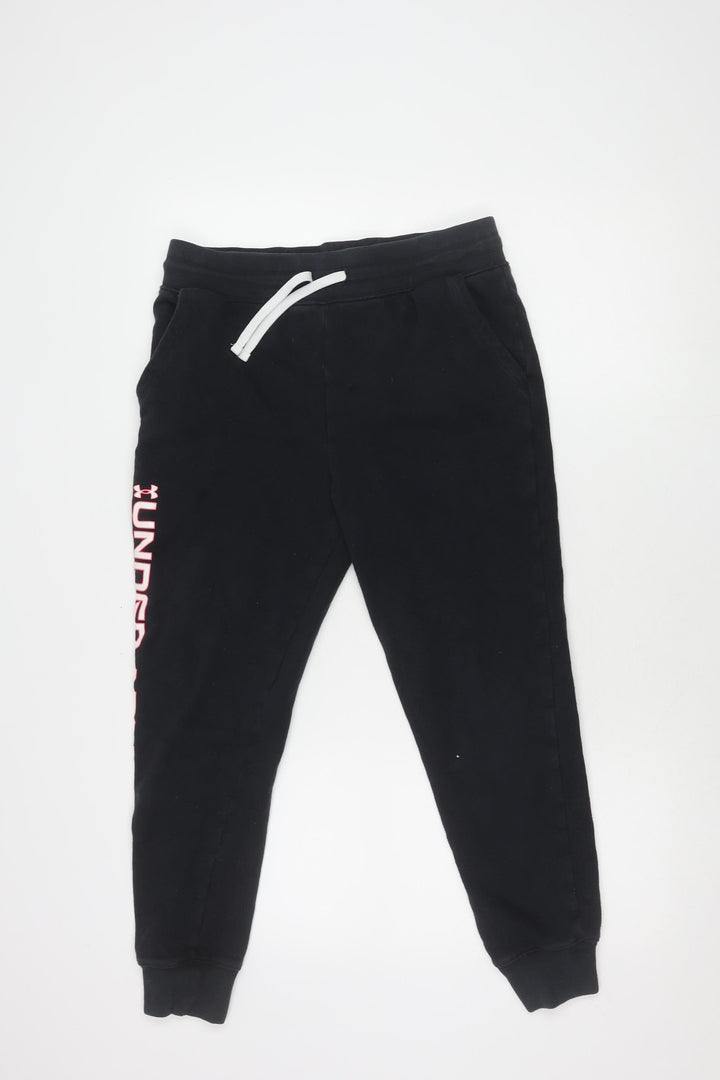 Under Armour Girls Black Joggers Size L