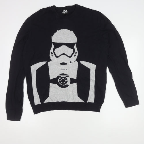 Marks and Spencer Men's Black Star Wars Pullover L