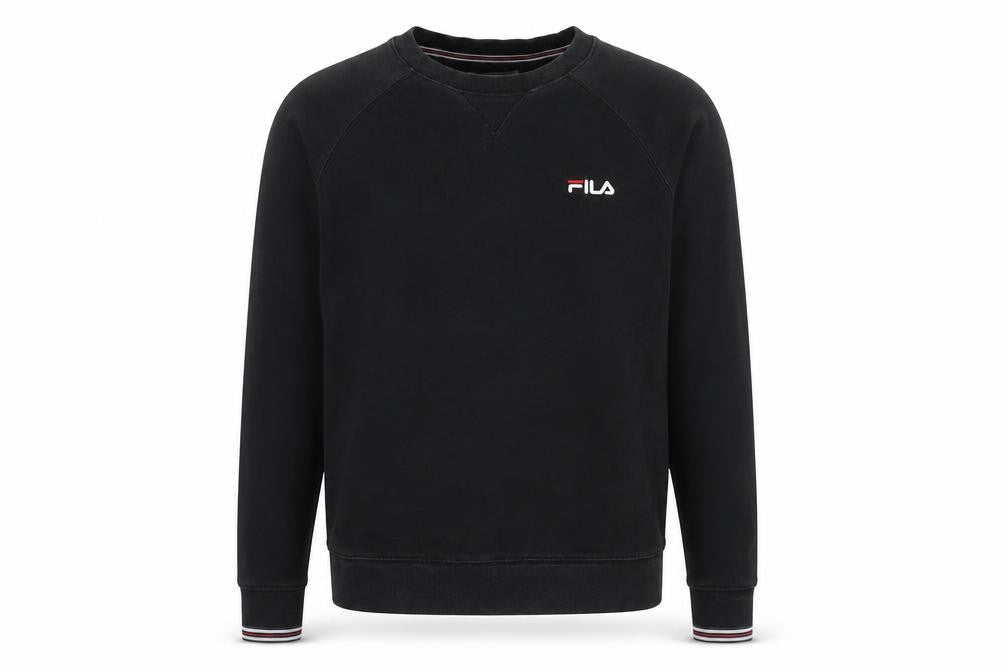 Front view of Fila Men's Black XS Pullover Sweatshirt