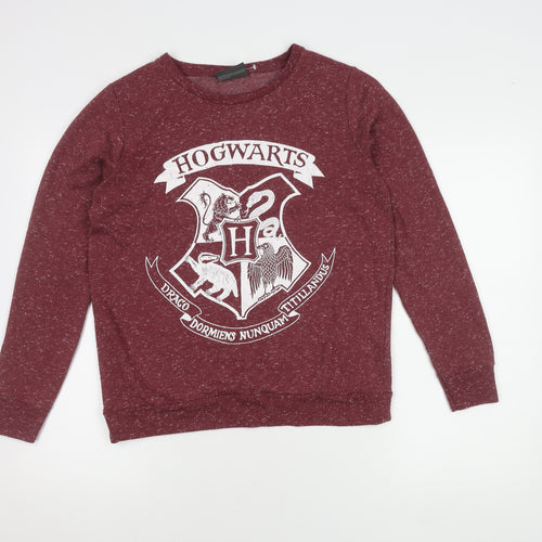 Harry Potter Women's Red Hogwarts Sweatshirt Size 12