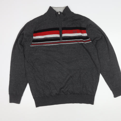 Cutter & Buck Men's Grey 1/4 Zip Sweatshirt, Size L