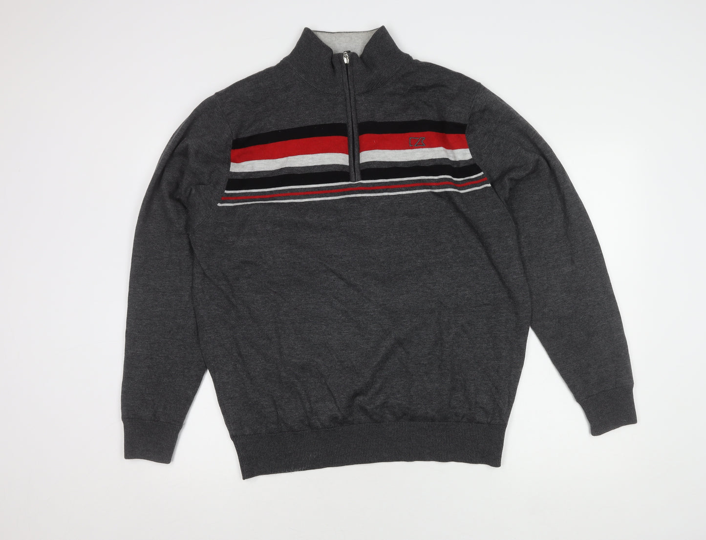 Cutter & Buck Men's Grey 1/4 Zip Sweatshirt, Size L