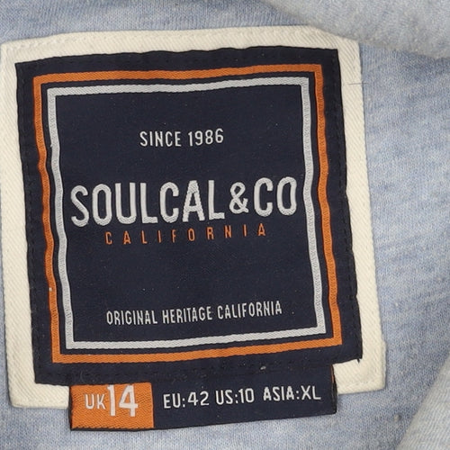 Soulcal & Co Women's Blue Pullover Hoodie Size 14