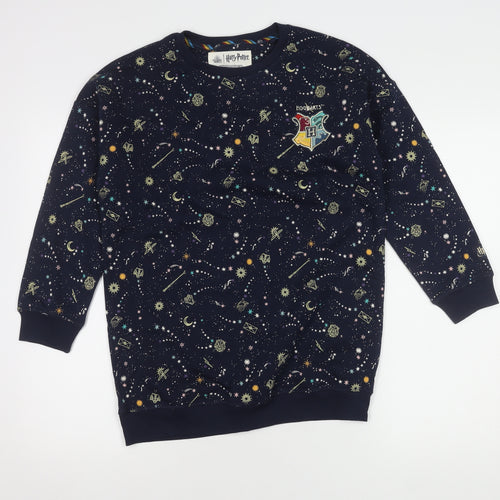 M&S Girls Blue Harry Potter Sweatshirt, 11-12 Years, Embroidered