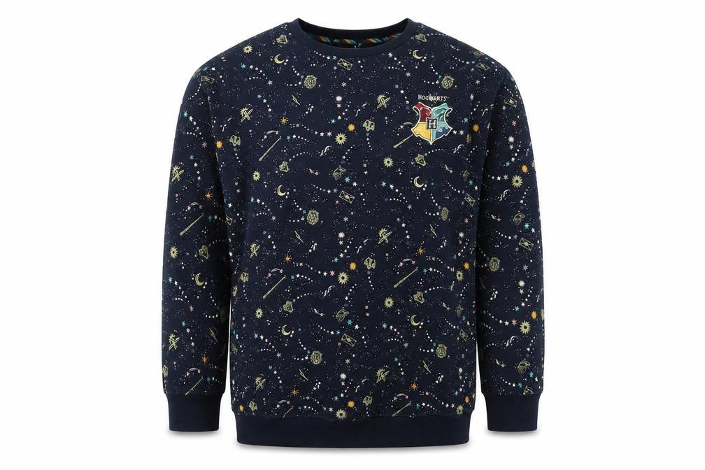 M&S Girls Blue Harry Potter Sweatshirt, 11-12 Years, Embroidered