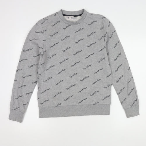 Original Penguin Men's Grey Logo Sweater Medium Pullover