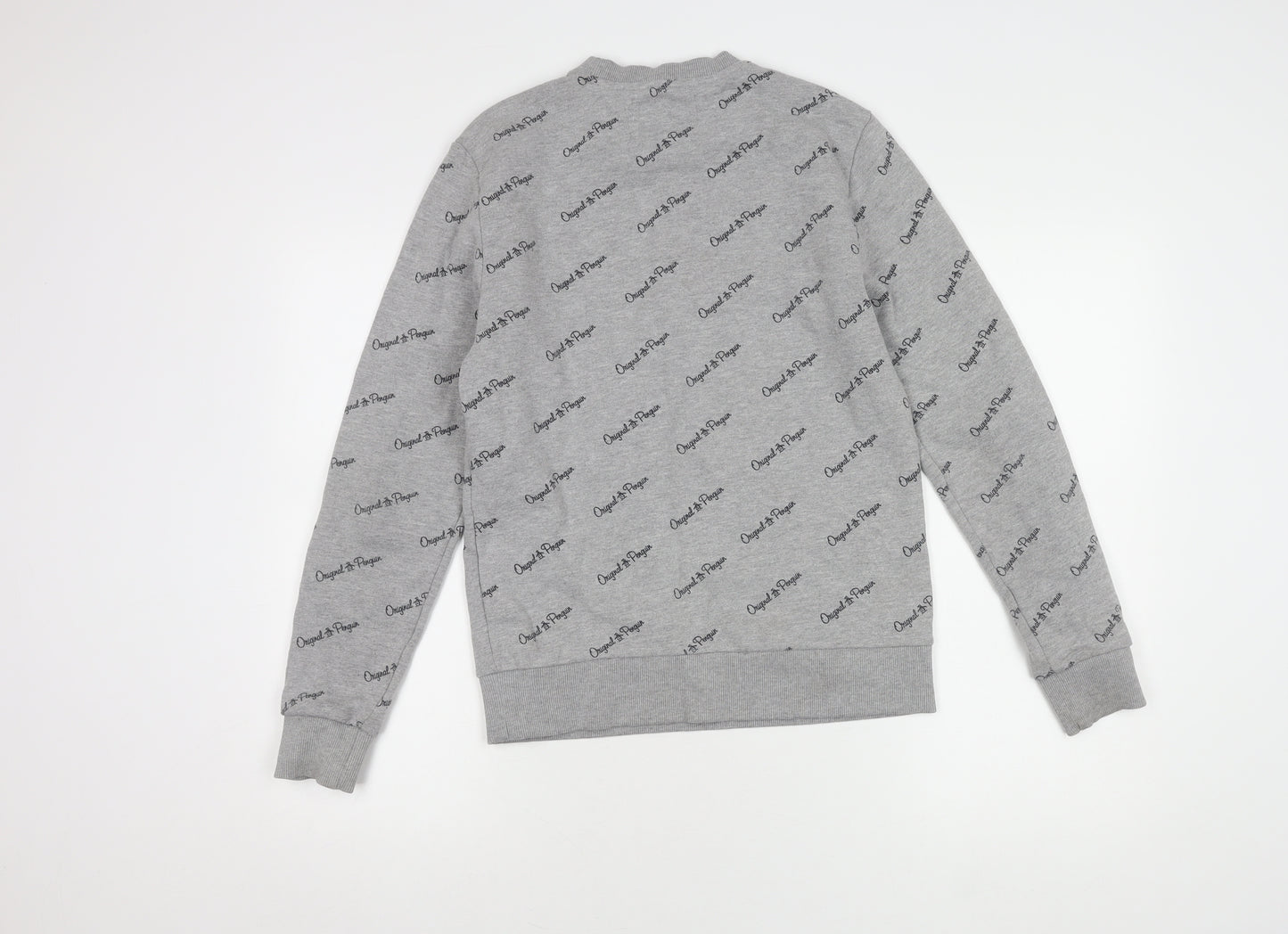 Original Penguin Men's Grey Logo Sweater Medium Pullover