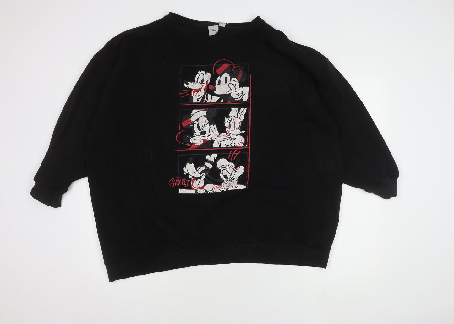 Disney Black Unisex Pullover Sweatshirt - Mickey Mouse Print