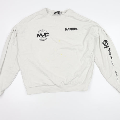 Kangol Men's White Graphic Pullover Sweatshirt Size S