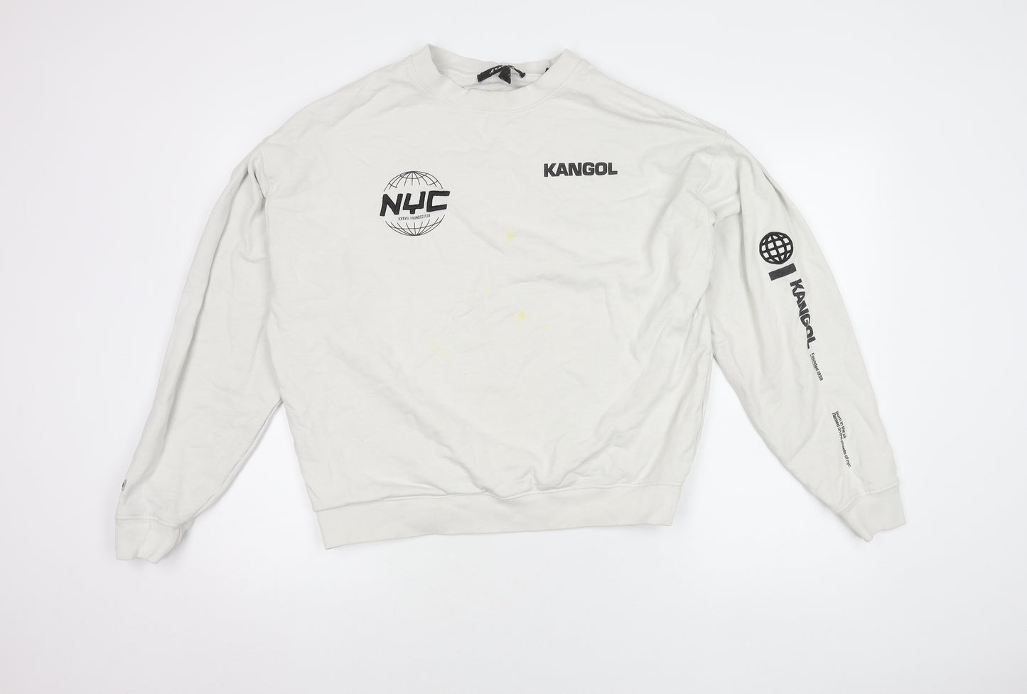 Kangol Men's White Graphic Pullover Sweatshirt Size S