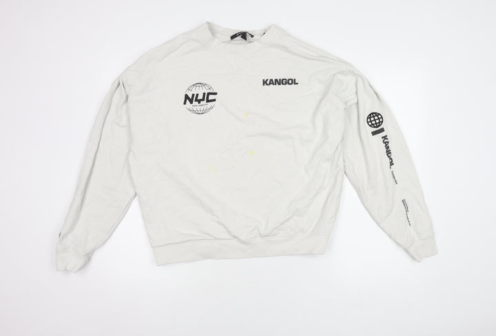 Kangol Men's White Graphic Pullover Sweatshirt Size S