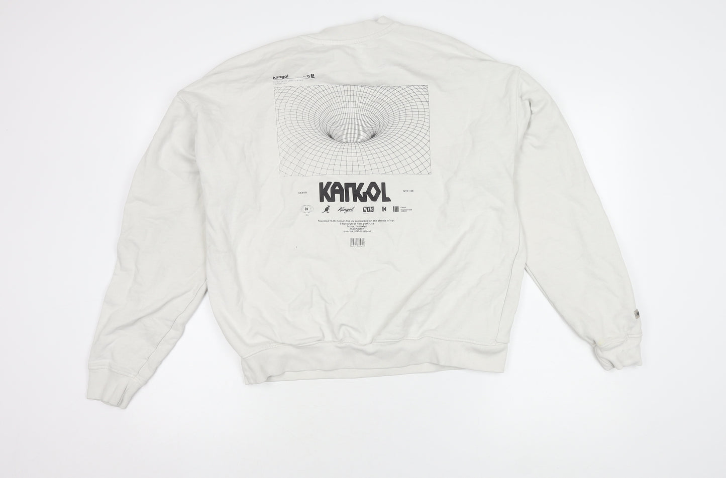 Kangol Men's White Graphic Pullover Sweatshirt Size S