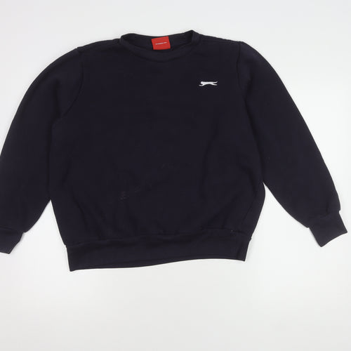 Slazenger Boys Black Sweatshirt M with Logo Accent