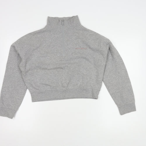 Jack Wills Women's Grey Zip Sweatshirt, Size 10