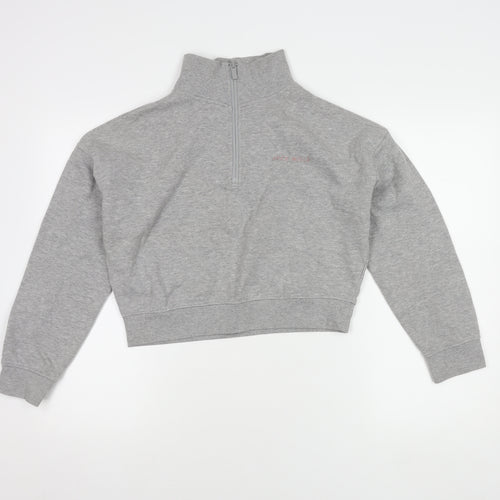 Jack Wills Women's Grey Zip Sweatshirt, Size 10