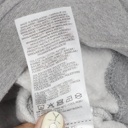 Jack Wills Women's Grey Zip Sweatshirt, Size 10