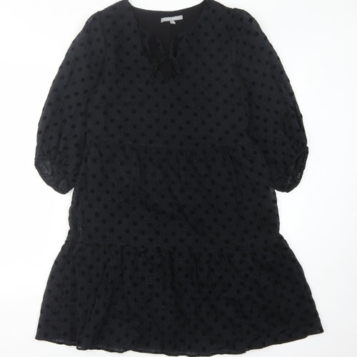 Oliver Bonas Women's Black Polka Dot Dress Size 8