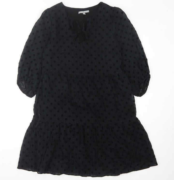 Oliver Bonas Women's Black Polka Dot Dress Size 8