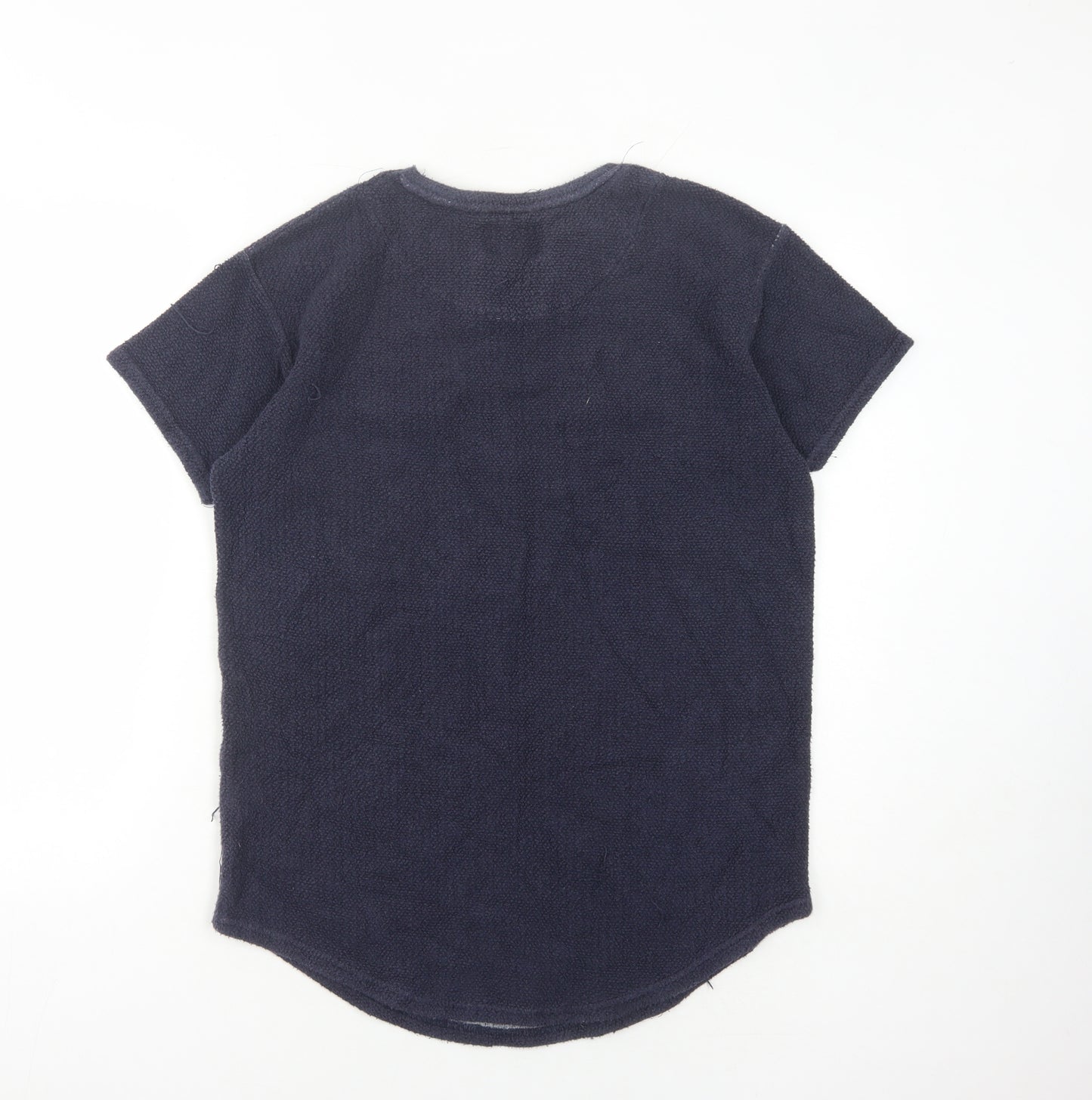 SikSilk Men's Blue Crew Neck T-Shirt, Size M