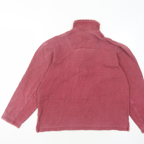 BHV Men's Red 1/4 Zip Sweatshirt Size S