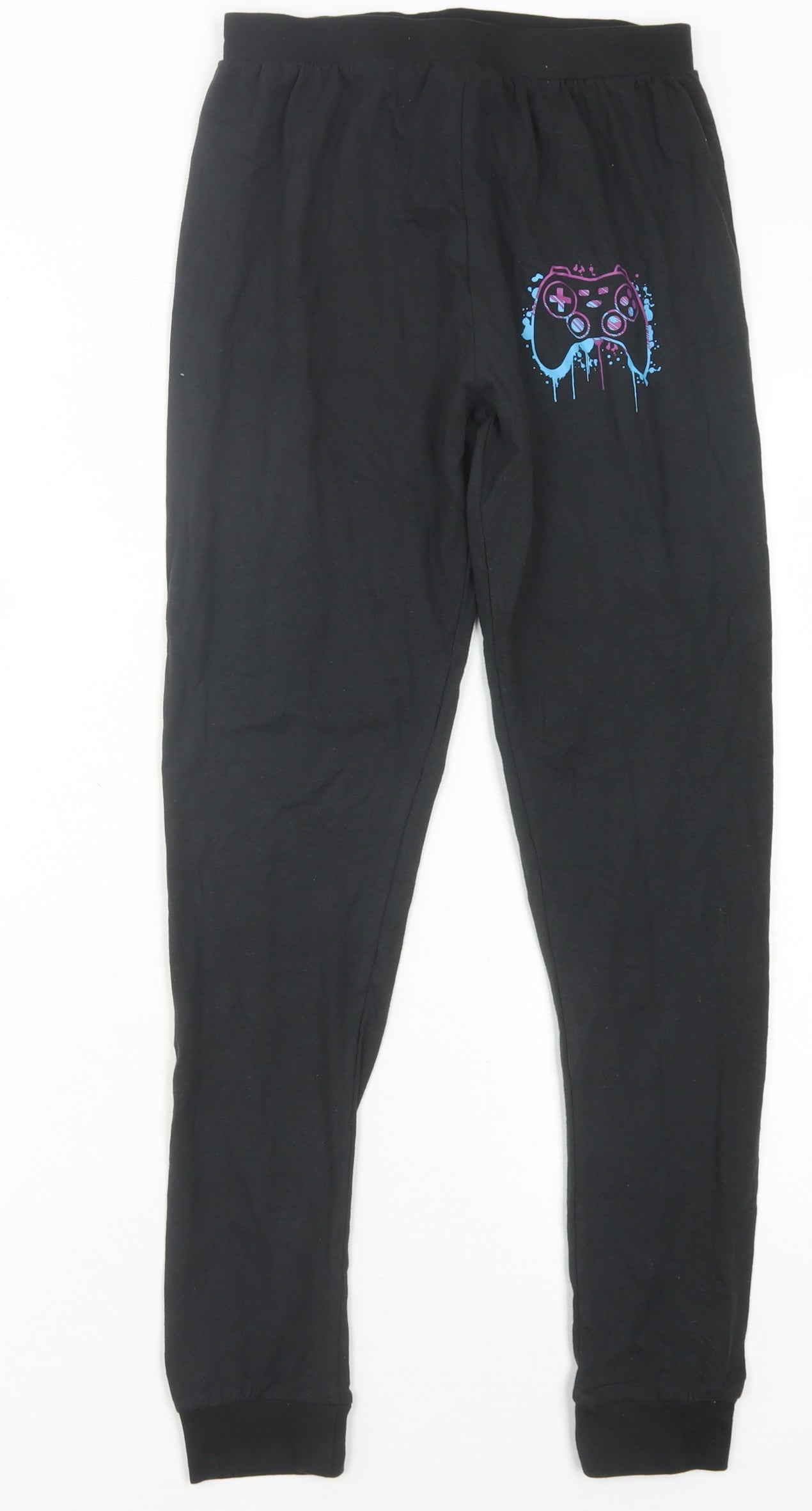 Firetrap Boys Black Pyjama Pants 12-13 Years Graphic Print