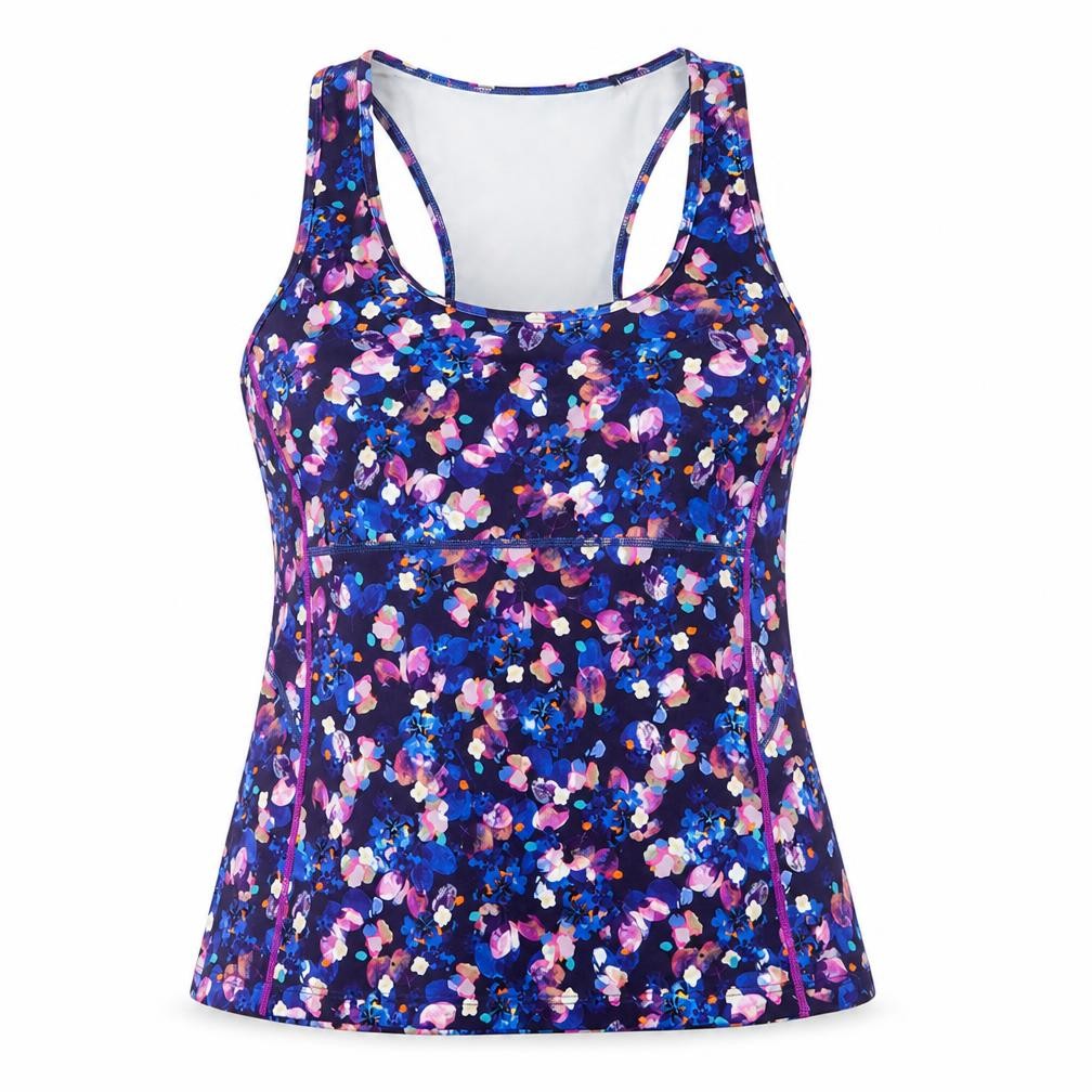Front view of Joules Women's Multicoloured Floral Tank Top M