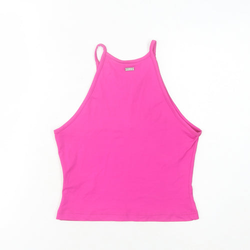 ELLE Women's Pink Cropped Tank Top, Size S