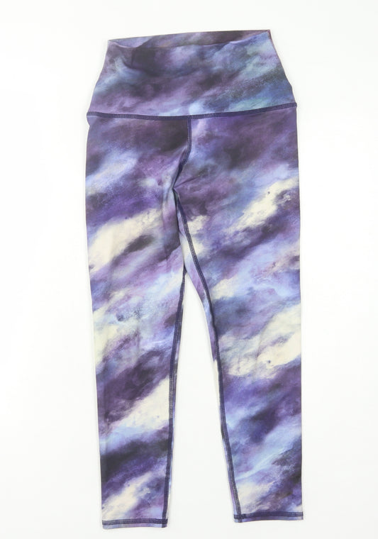 Evolution and Creation Women's Purple Tie Dye Leggings S