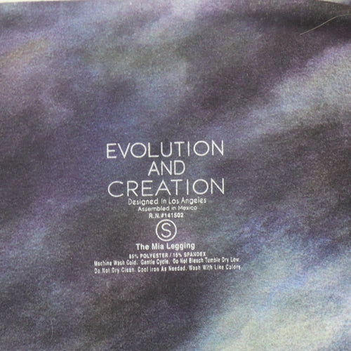 Evolution and Creation Women's Purple Tie Dye Leggings S