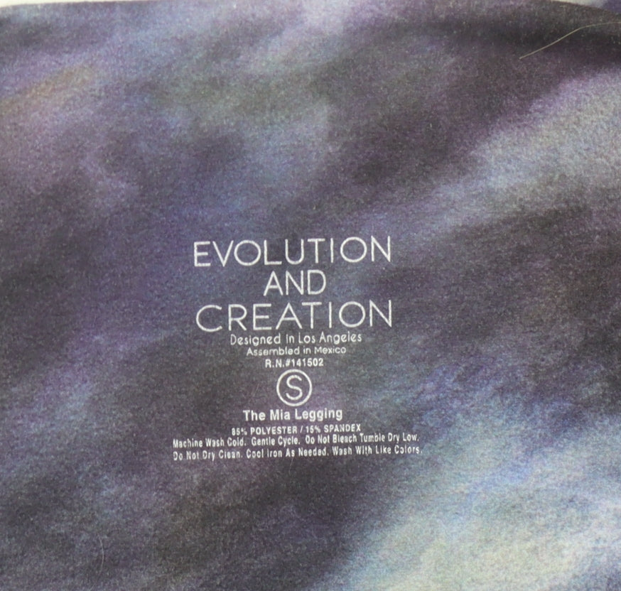 Evolution and Creation Women's Purple Tie Dye Leggings S