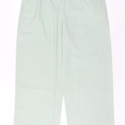 Luxara Paris Women's Green Straight Trousers S