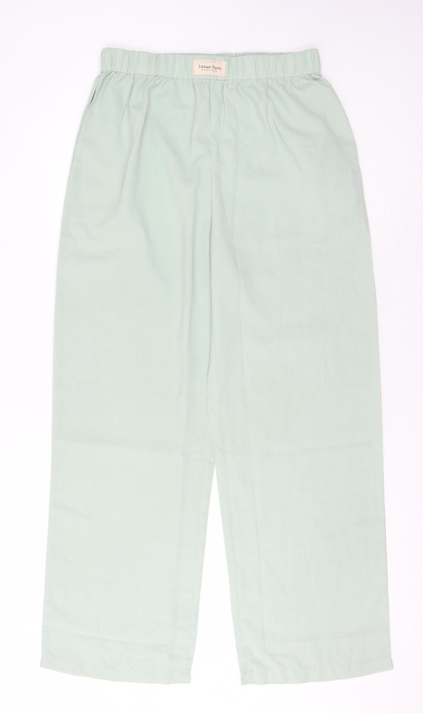 Luxara Paris Women's Green Straight Trousers S
