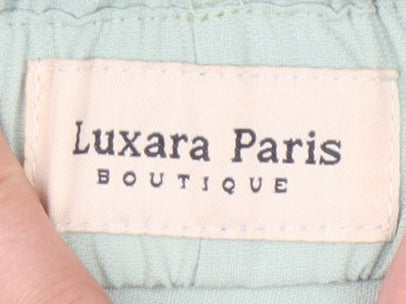 Luxara Paris Women's Green Straight Trousers S