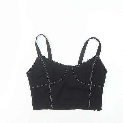 Bershka Women's Black Camisole Tank Top, Size S, Casual Style
