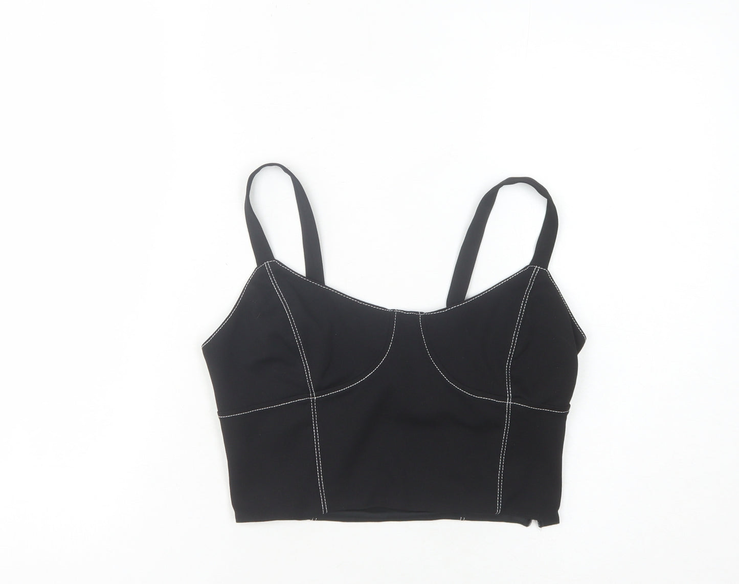 Bershka Women's Black Camisole Tank Top, Size S, Casual Style