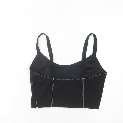 Bershka Women's Black Camisole Tank Top, Size S, Casual Style