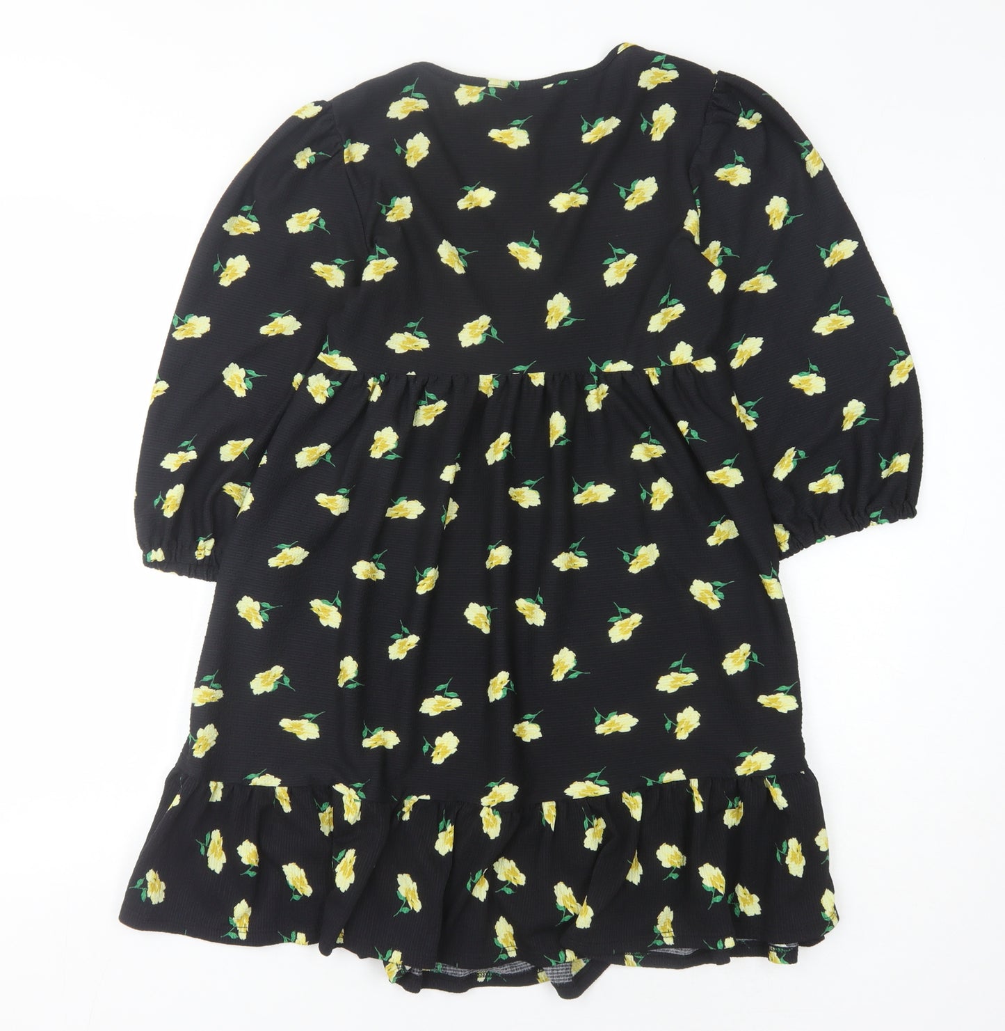 Miss Selfridge Women's Black Floral Dress UK 10